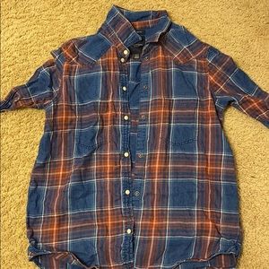 A multi-colored flannel